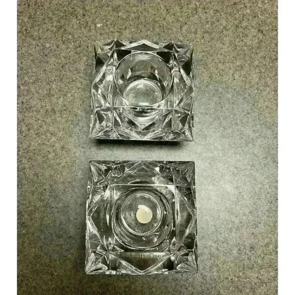 Crystal PartyLite Quad Prism votive candle holders - Picture 1 of 4